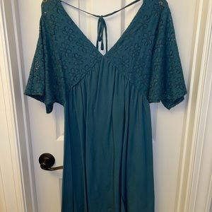 Teal babydoll dress